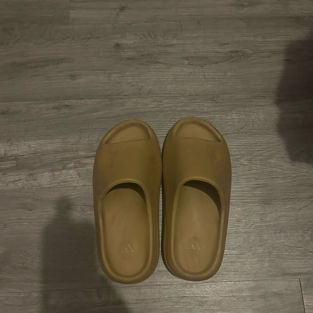 Ochre Yeezy Slides